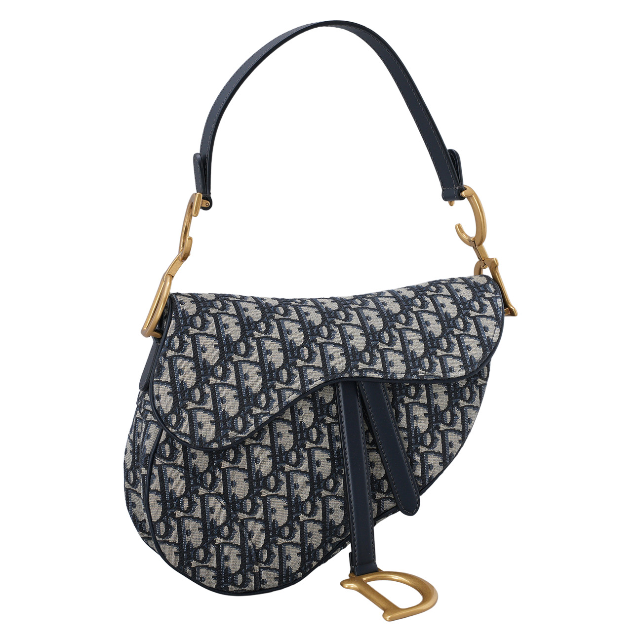 CHRISTIAN DIOR(USED)크리스찬디올 오블리크 새들백 미듐